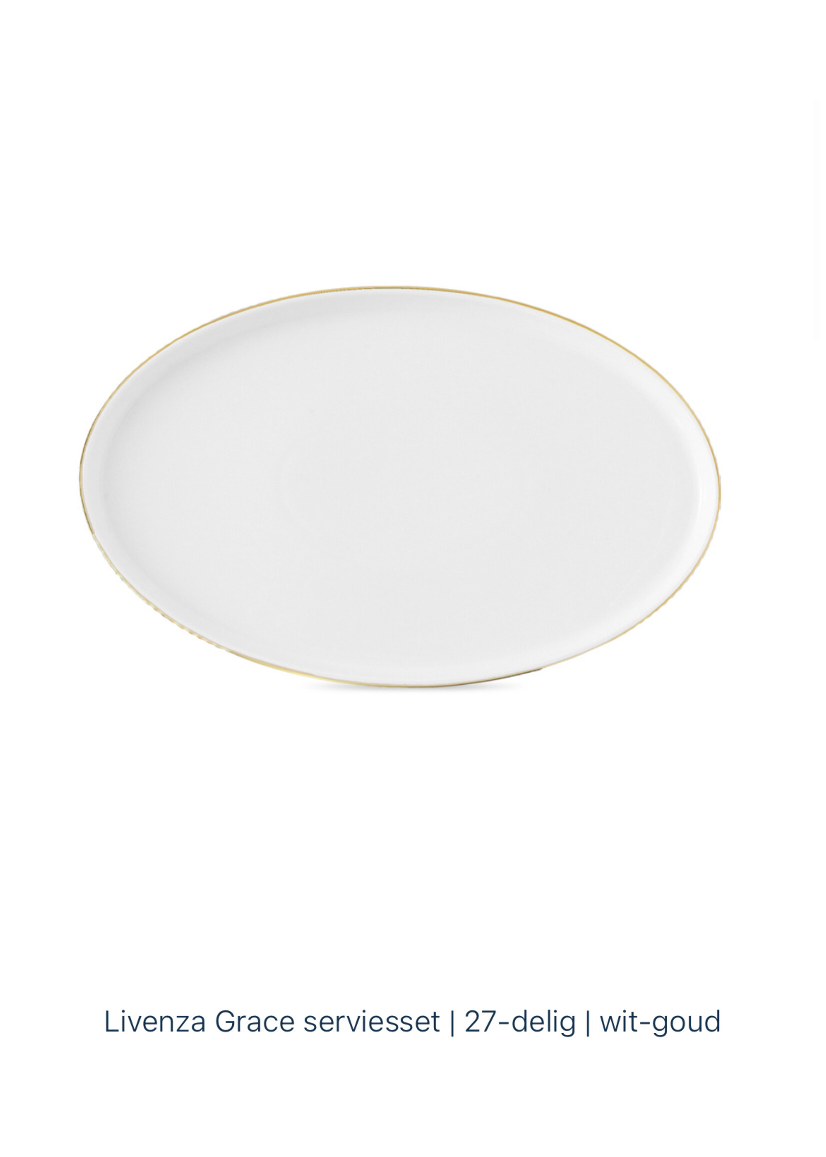 Livenza Grace serviesset | 27-delig | wit-goud