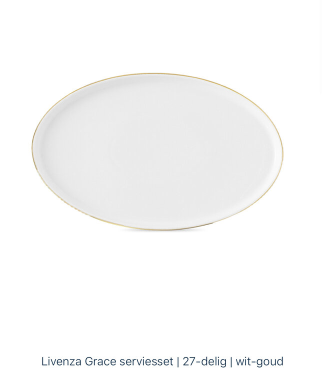 Livenza Grace Geschirrset | 27-teilig | Weißgold