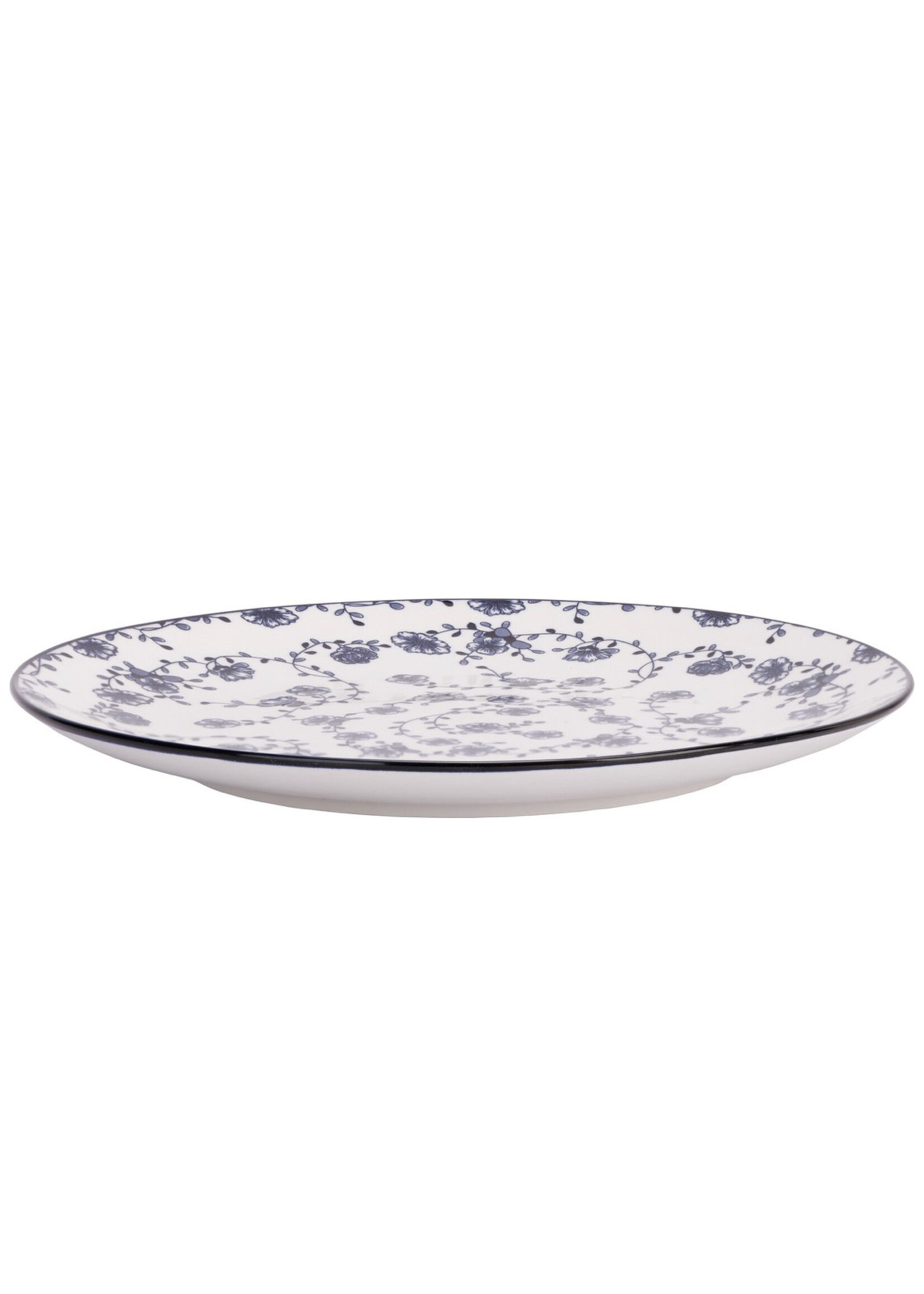 COSY&TRENDY FLOR AZUL PLAT BORD D27CM SET4