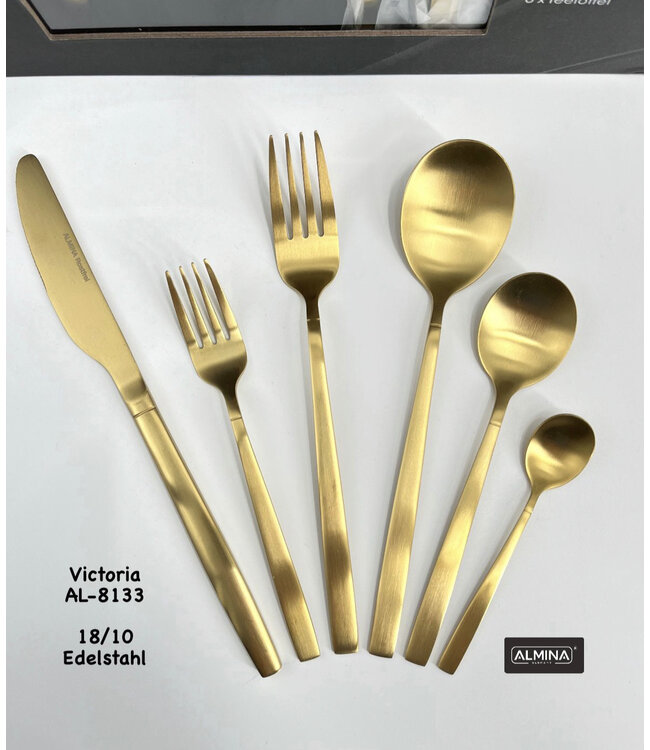 Almina 36-delige bestekset goud kleur victoria