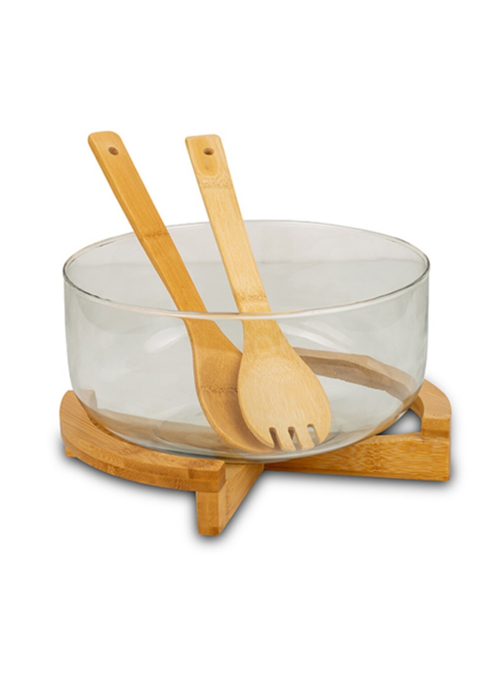 Saladekom met Slabestek Glas TERRESTRIAL 24 cm, 4 l