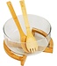Salatschüssel mit Salatbesteck Glas TERRESTRIAL 24 cm, 4 l
