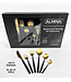 Almina 36-teiliges Besteckset Gold mit schwarzem Griff aus 18/10 Stahl