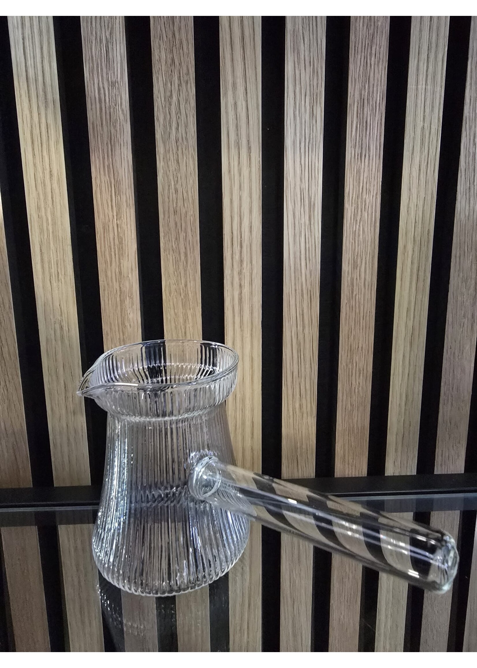 Glas-Cezve 500 ml – hitzebeständiges Cezve mit elegantem Rippel-Design