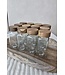 Pots à herbes avec couvercle en bois d'acacia | 12 pièces | 120 ml