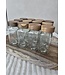 Kräutergläser mit Akazienholzdeckel | 12 Stück | 120 ml