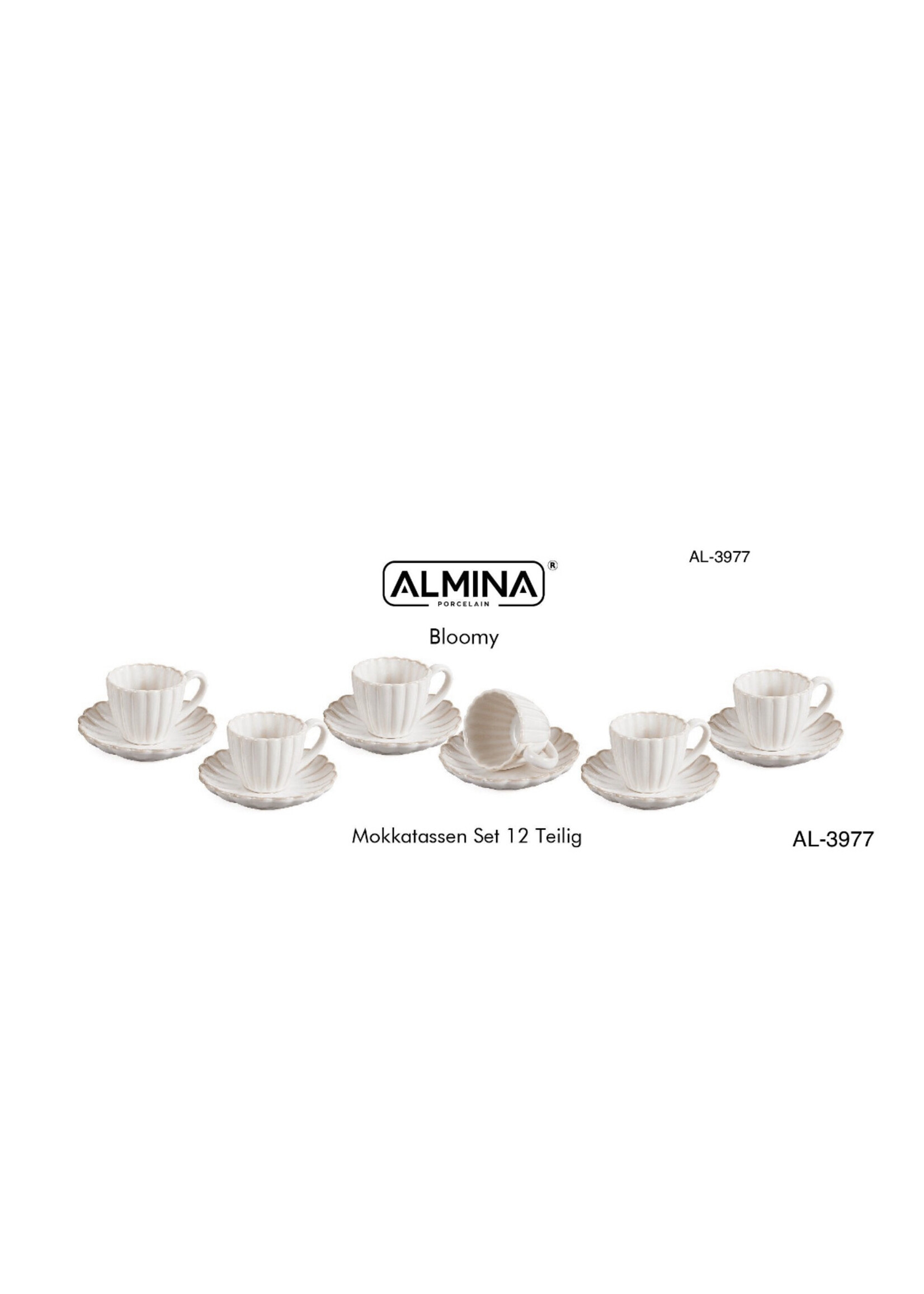 Almina bloomy espresso kopjes 12-delige