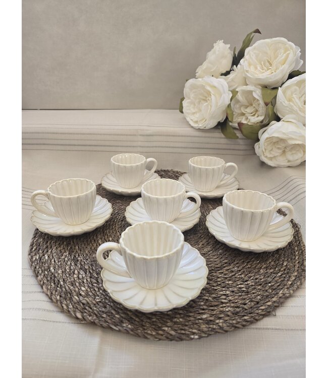 Tasses à expresso Almina Bloomy 12 pièces