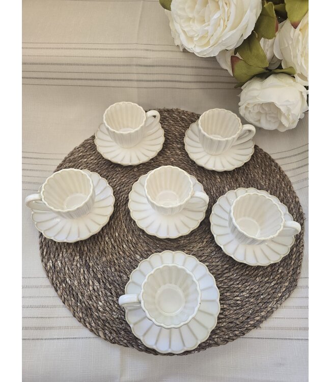 Tasses à expresso Almina Bloomy 12 pièces