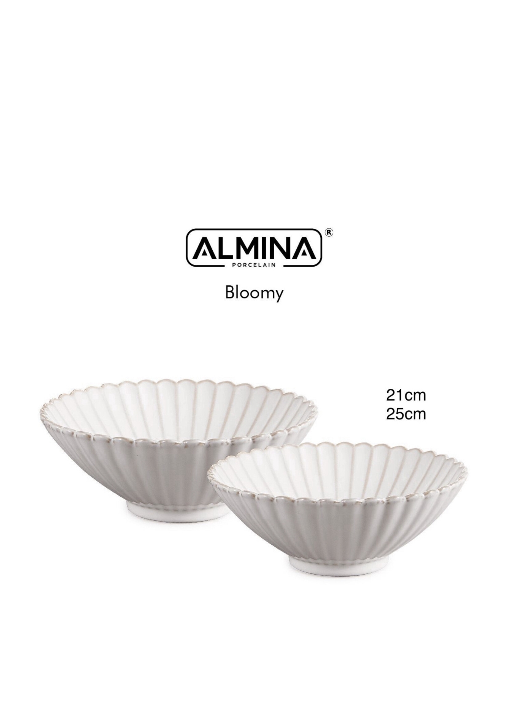 Almina bloomy 2-delige serviesschalen