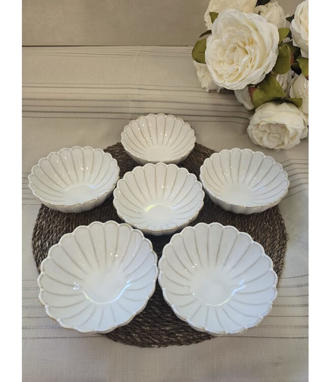 Bols à soupe fleuris Almina 6 pièces 13 cm
