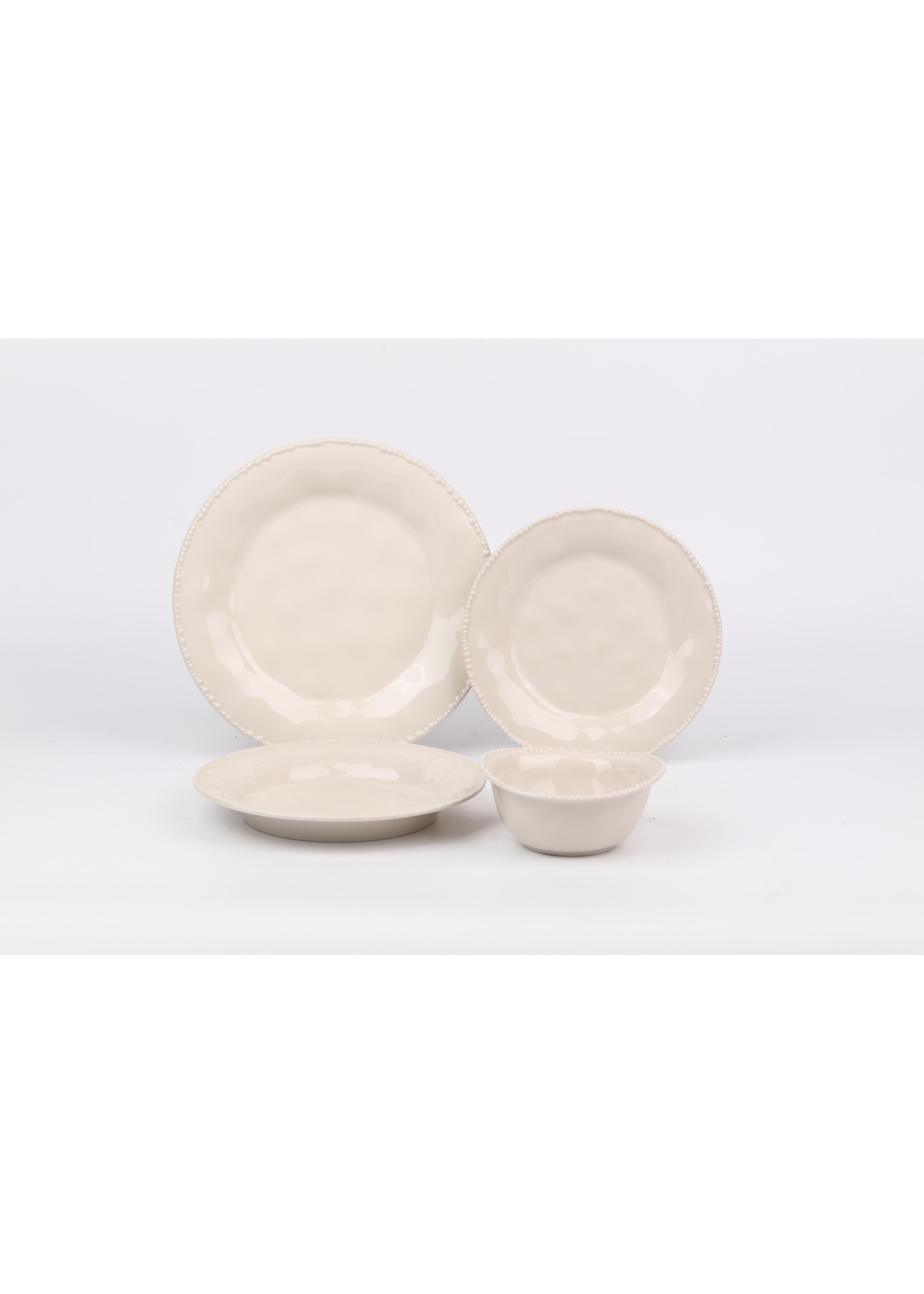 Bavary 24-delige Serviesset pearls creme kleur