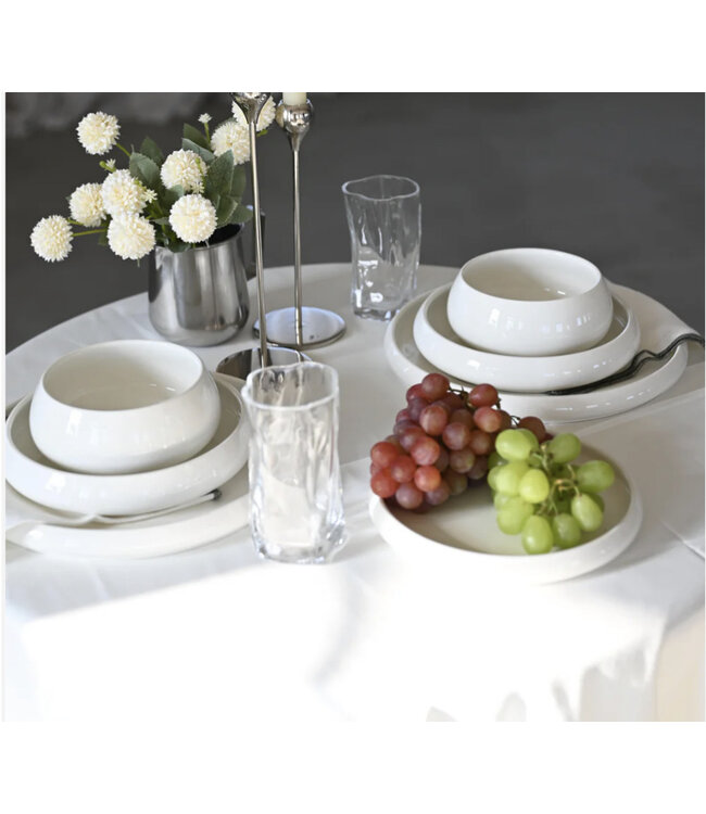 24-teiliges Geschirrset Chubby Weiß