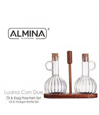 Almina ensemble de bouteilles d'huile et de vinaigre