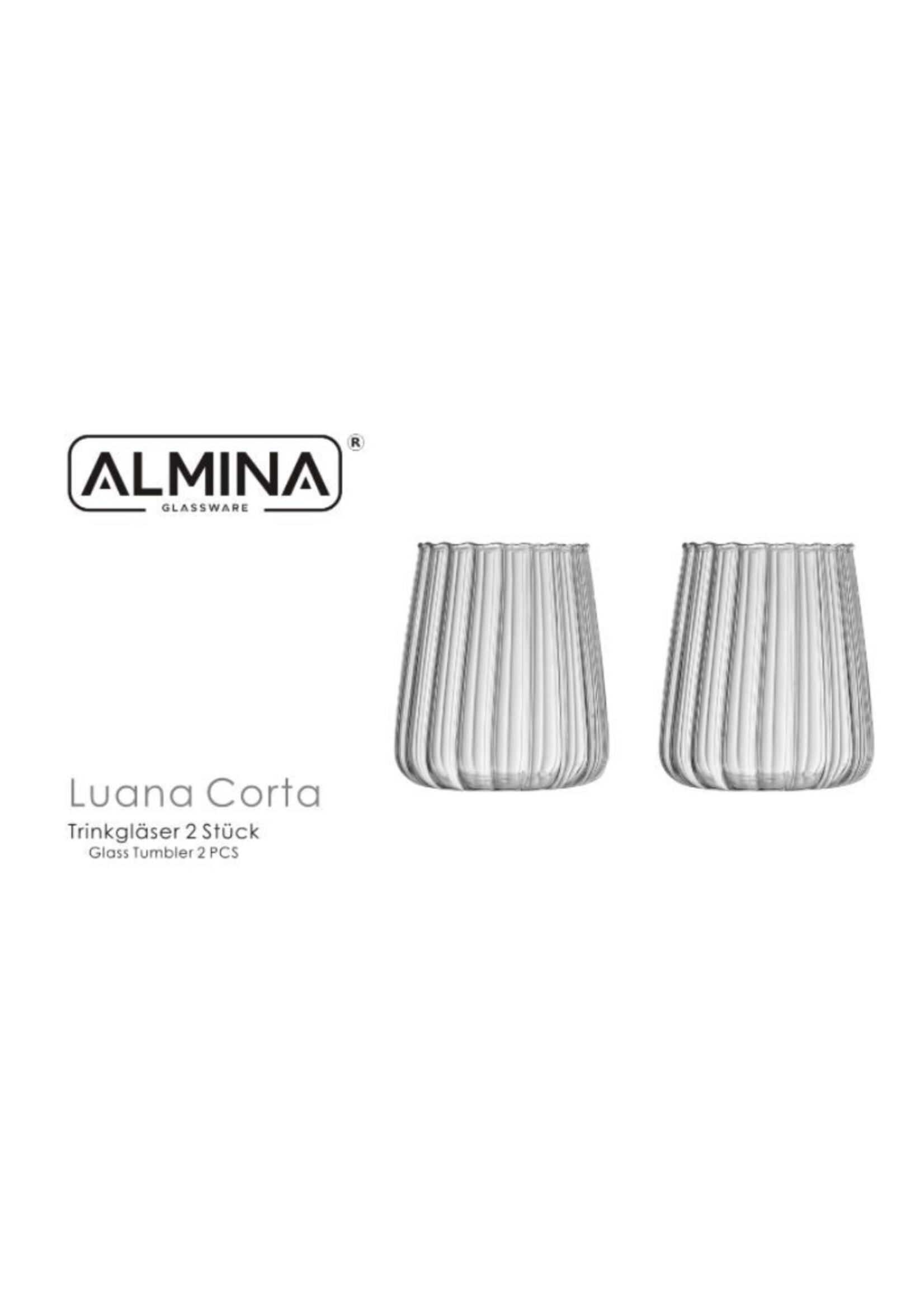 Almina Luana Corta – Lot de 2 verres borosilicate 300 ml
