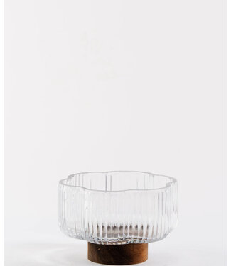 Bol en verre d'acacia