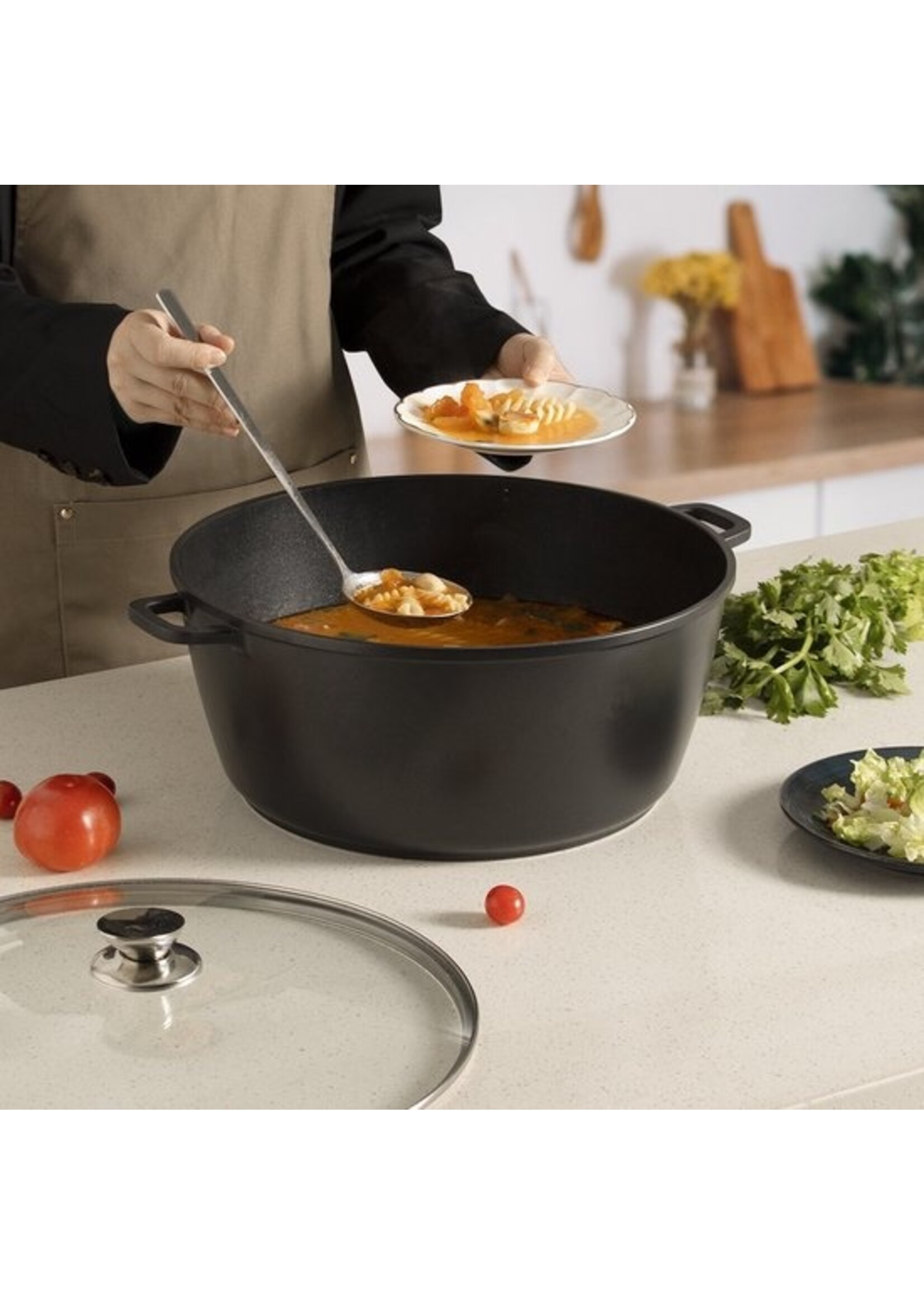 Poêle 40 cm – 19,5 litres – Royalty Line Swiss Titanium – Revêtement antiadhésif