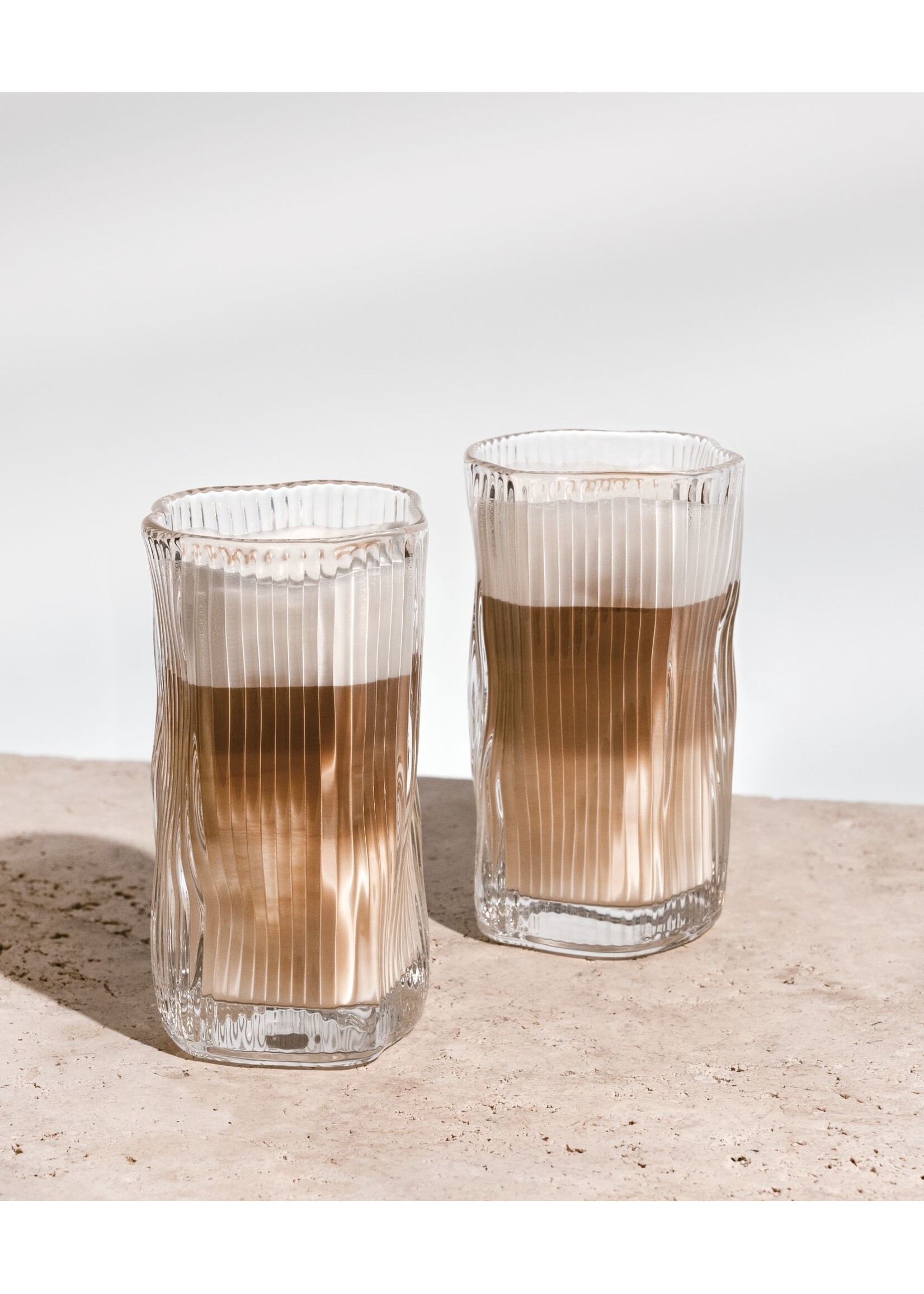 Rippel wave glazen 280ml 6 stuks