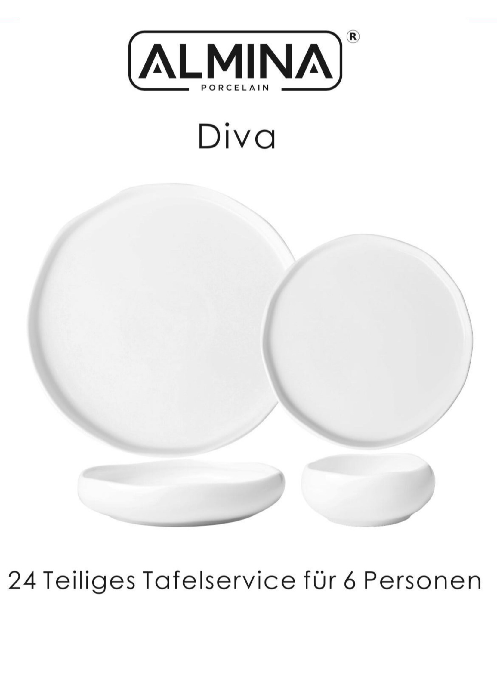 24-teiliges Geschirrset Almina Diva