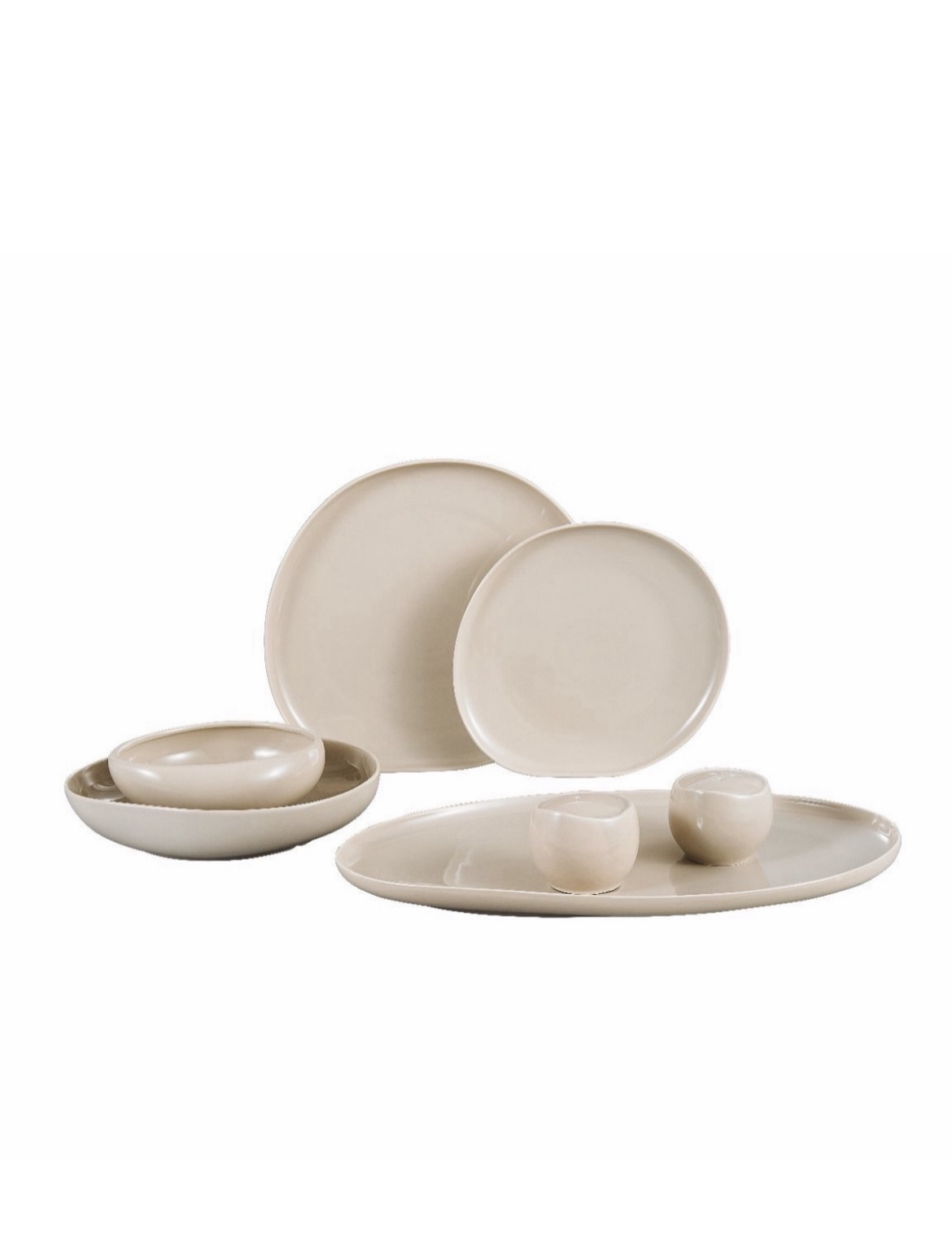 KAHLA 040866M73996C Yvonne geel complete set porseleinen servies servies voor 6 personen 30-delig kopjes schoteltjes borden soepbord dessertbord wit bloemen