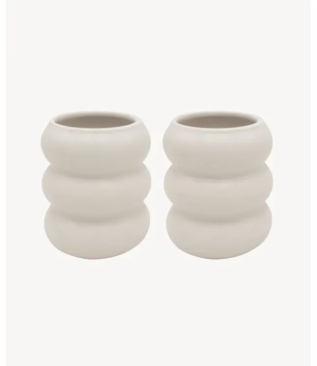 Bavary 2 Stück Wave Keramikbecher 400ml