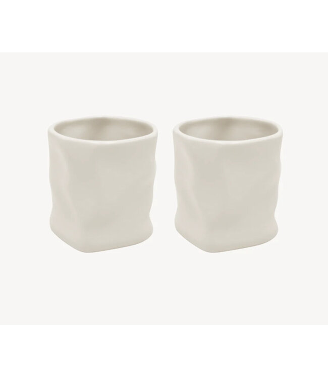Bavary Tasses à café en céramique ondulées 2 pièces 350 ml