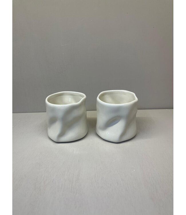Bavary Tasses à café en céramique ondulées 2 pièces 350 ml