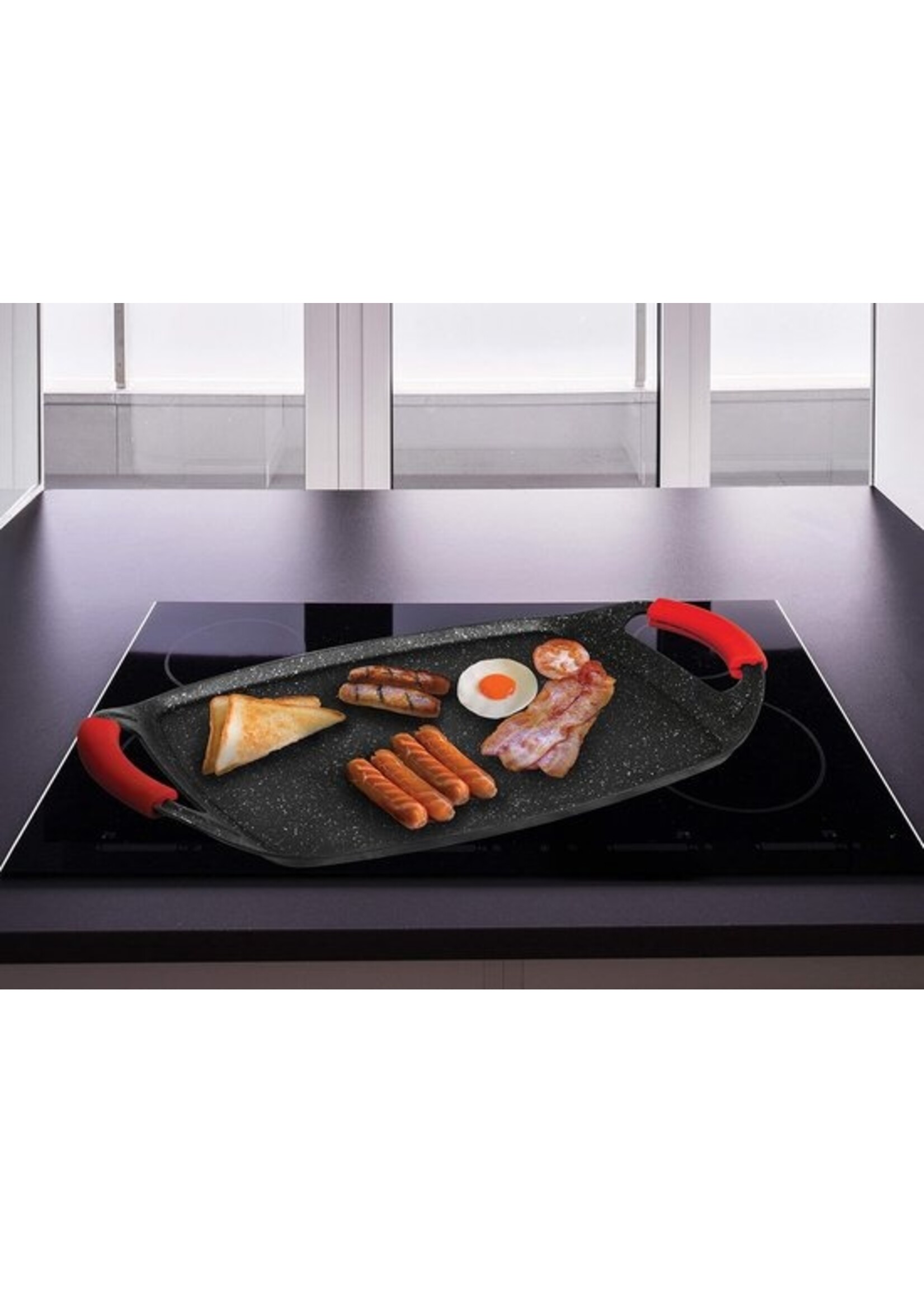 Royalty Line® BTG47M Grillplaat Inductie - 29 x 47 cm - Grillpan