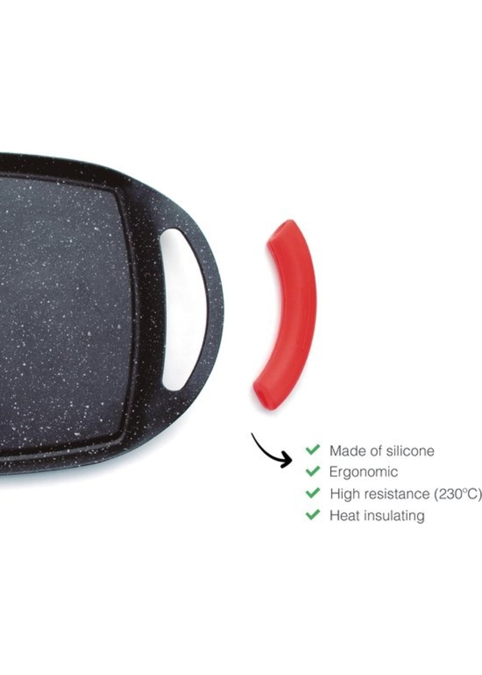 Royalty Line® BTG47M Grillplaat Inductie - 29 x 47 cm - Grillpan