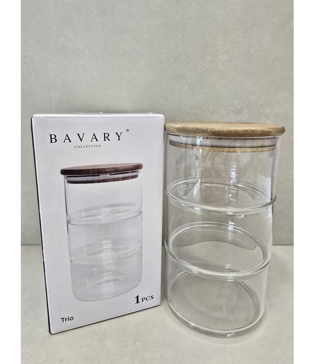 Bavary 3-delige voorraadpotjes met deksel