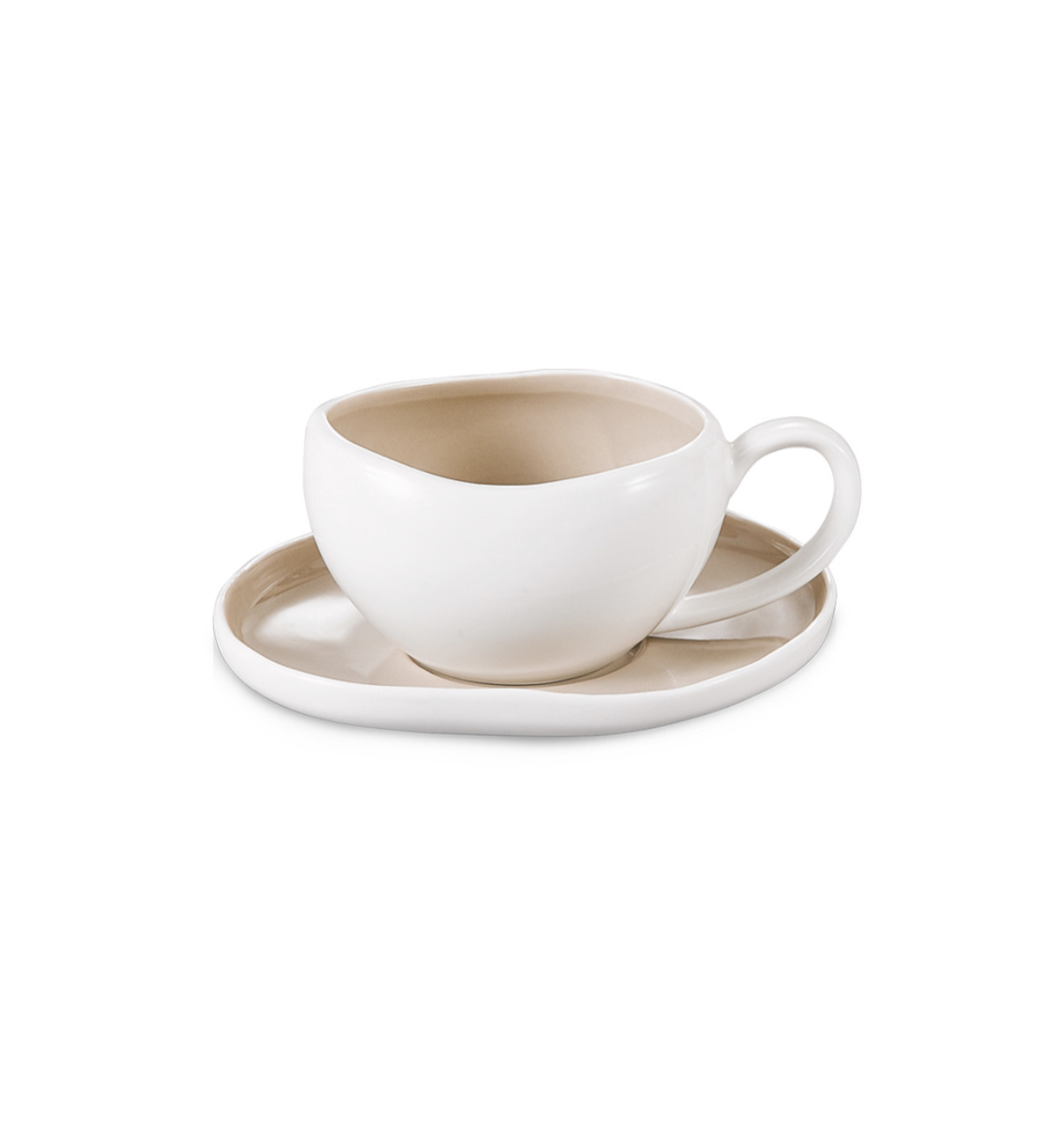 Set De 6 Tasses à Café *Trinacria* Avec Soucoupe, En Porcelaine