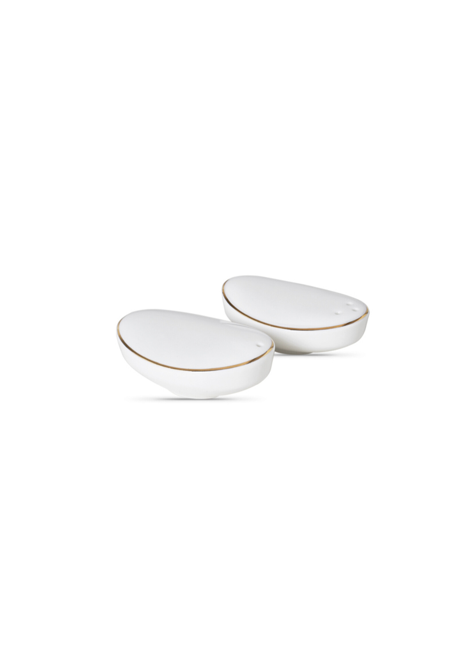Levinza Luna – Service de table 27 pièces en porcelaine fine (blanche et dorée)