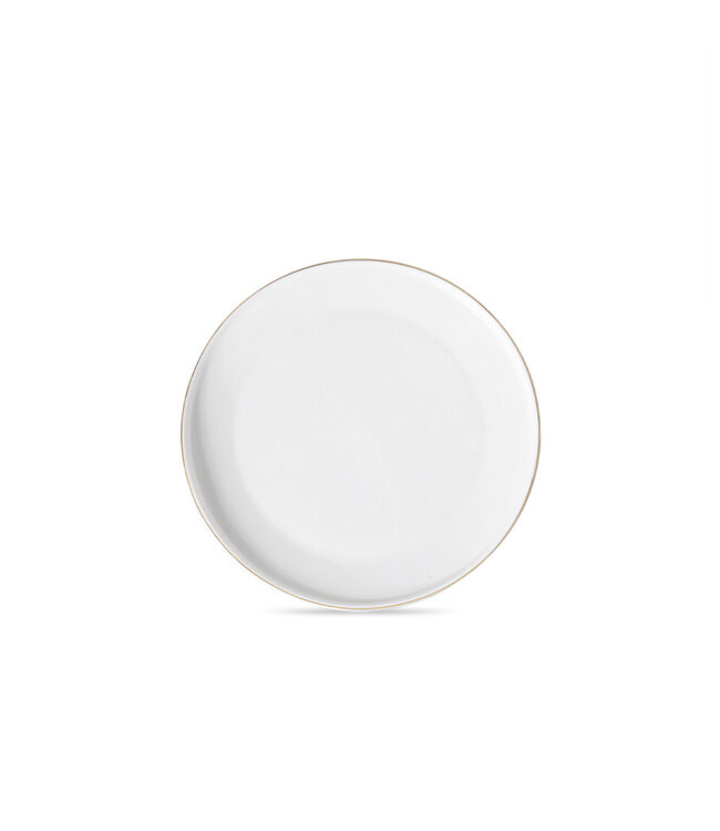 Levinza Luna – Service de table 27 pièces en porcelaine fine (blanche et dorée)