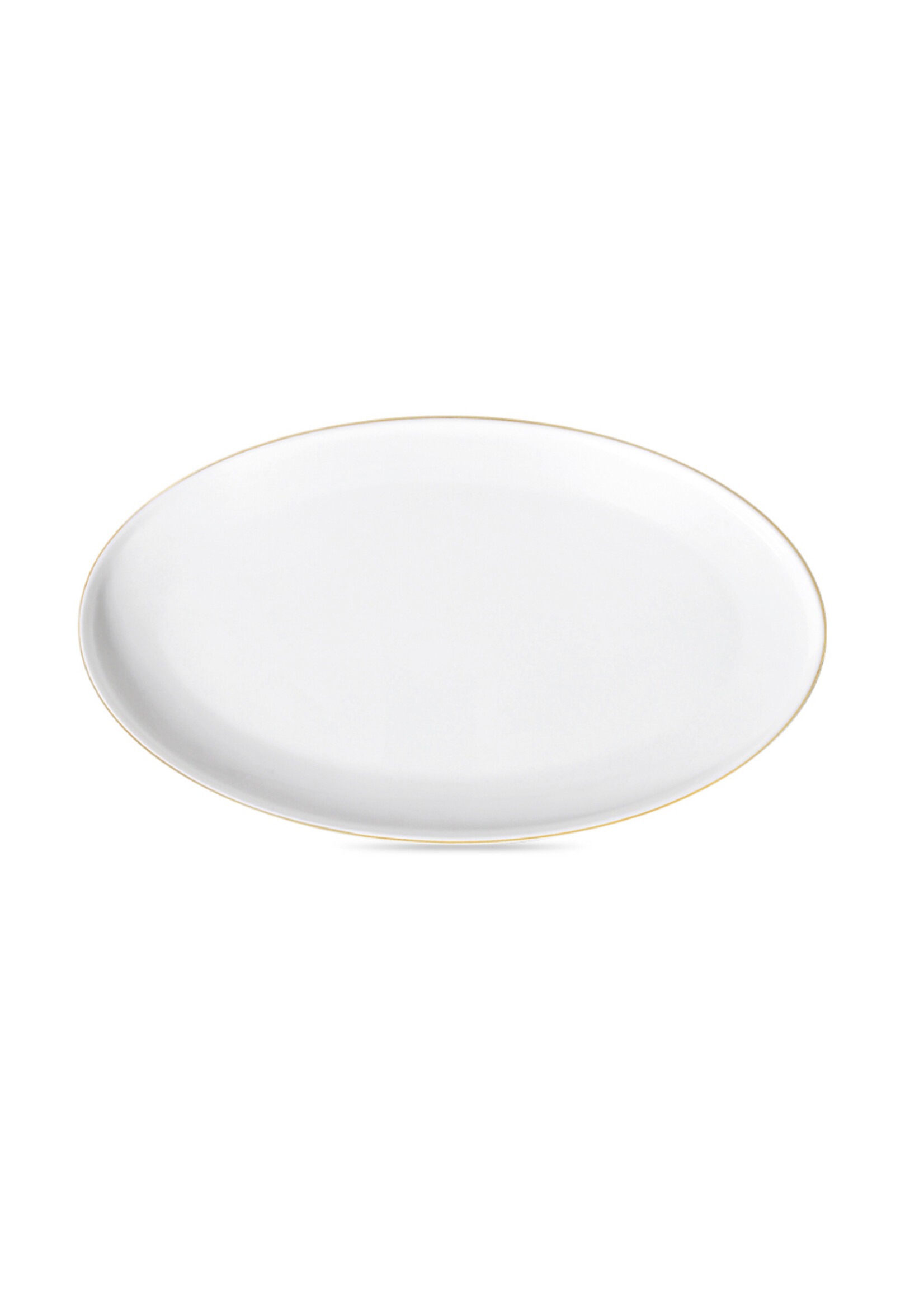Levinza Luna – Service de table 27 pièces en porcelaine fine (blanche et dorée)
