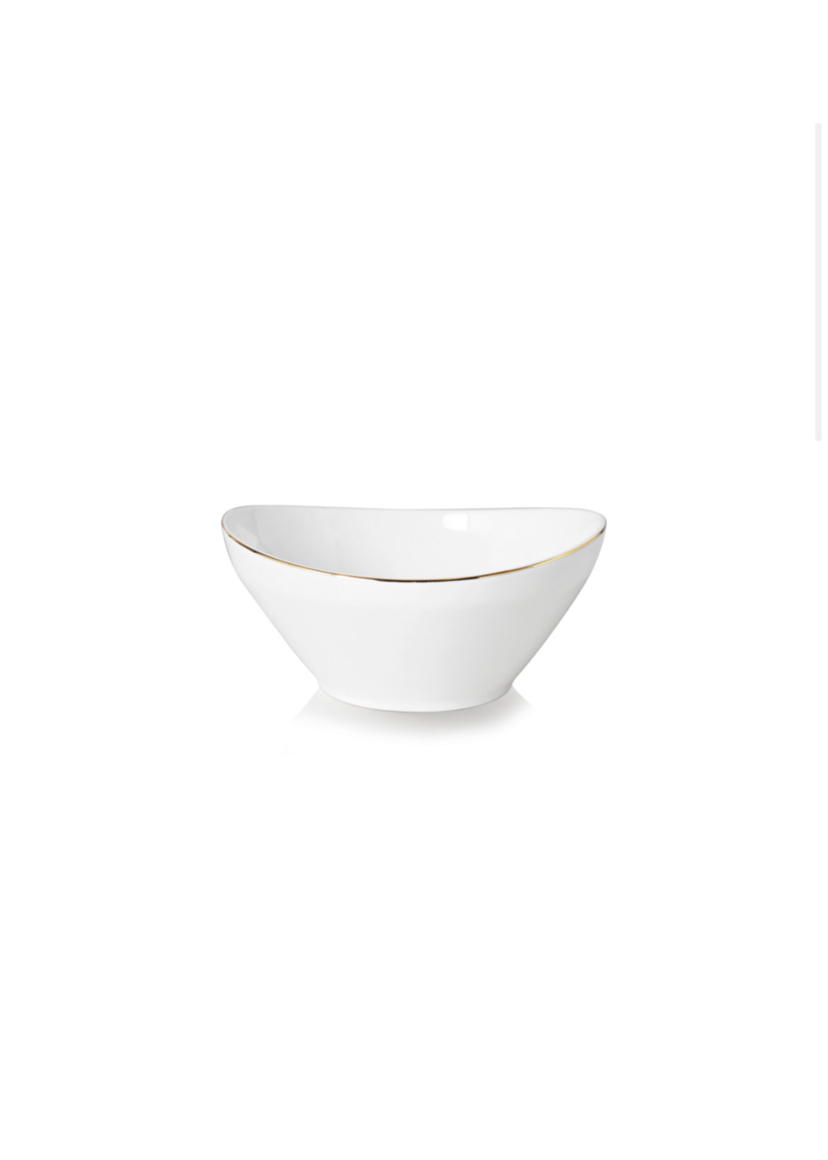 Levinza Luna – Service de table 27 pièces en porcelaine fine (blanche et dorée)