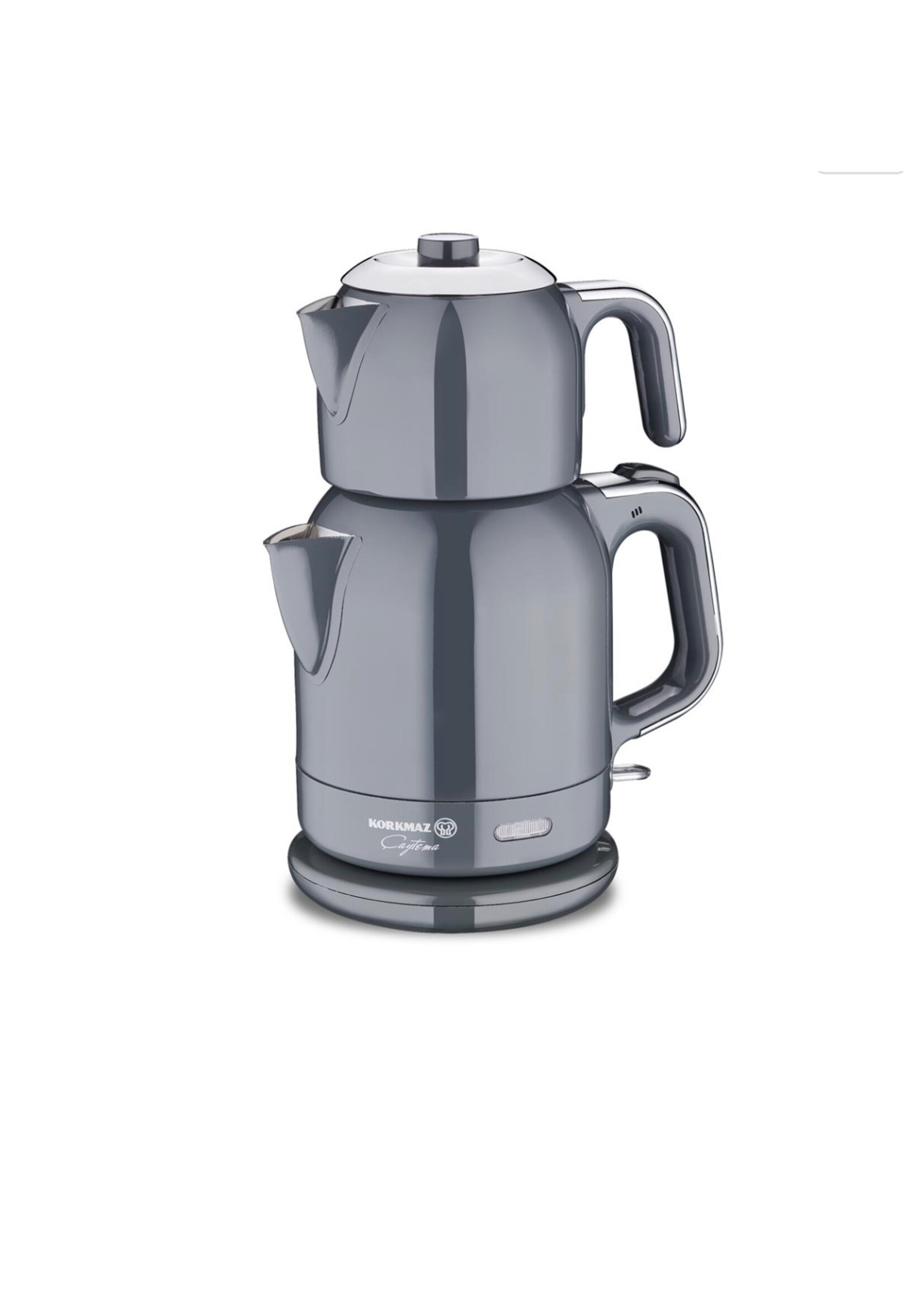 Bouilloire électrique Korkmaz Caytema A331-12 – 1,7 L, acier inoxydable, anthracite
