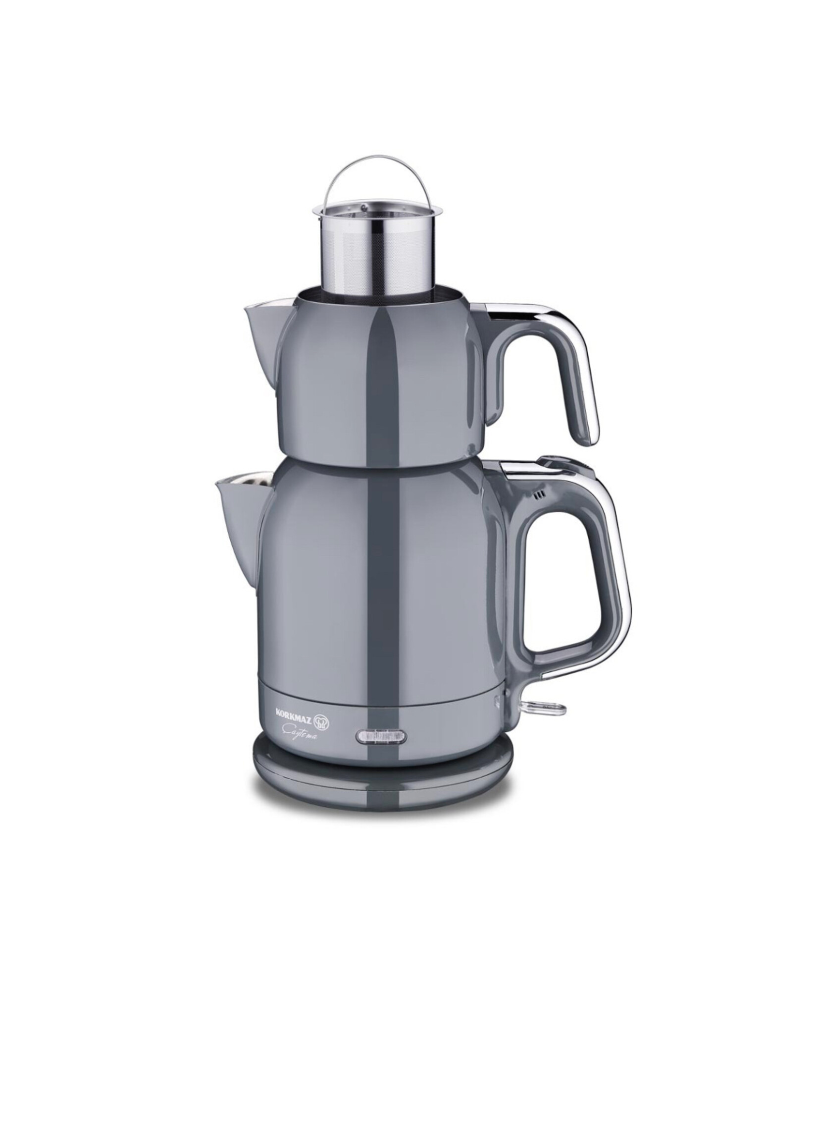 Bouilloire électrique Korkmaz Caytema A331-12 – 1,7 L, acier inoxydable, anthracite