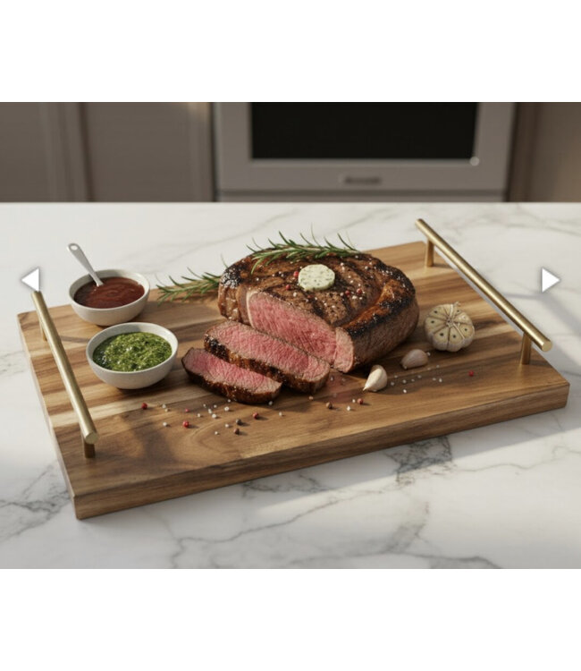 Planche de service en bois d'acacia – 36 x 17 cm