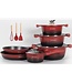 Royality line 13 Delige Pannenset Met Marmeren Coating - Met Afneembare Handvaten