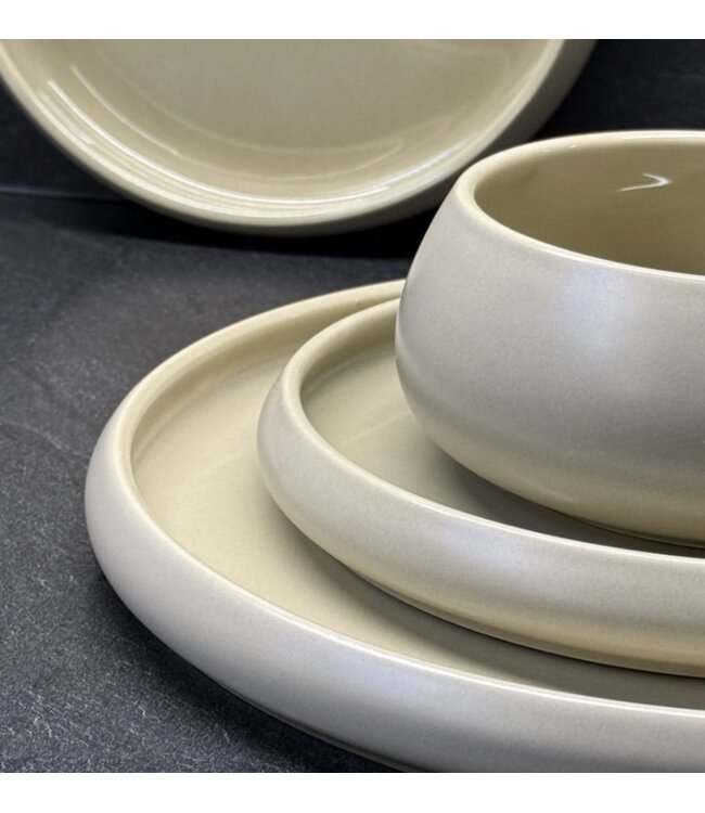 Bavary 24-delige Serviesset chubby beige mat porselein