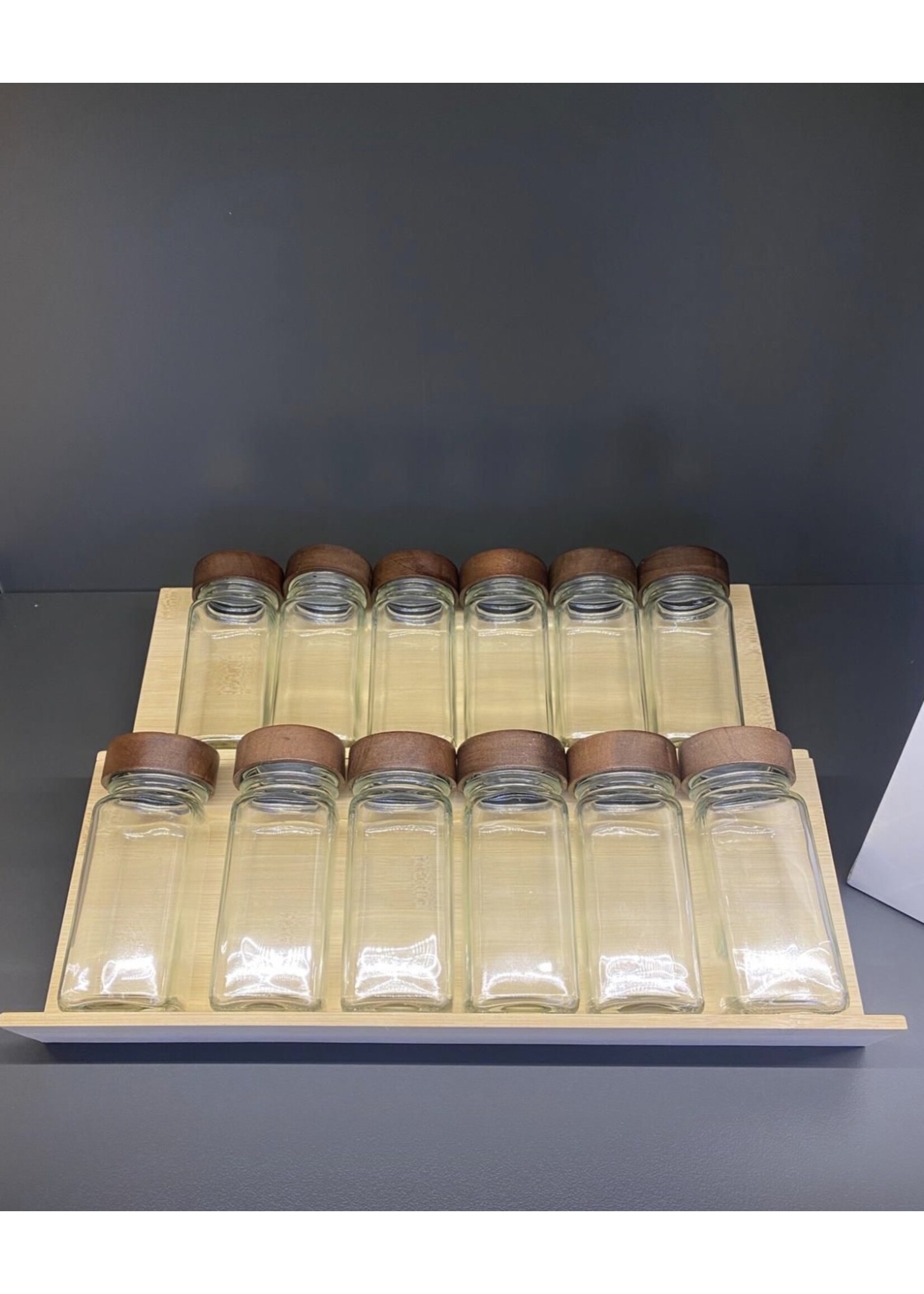 Bavary Ensemble de 12 pots à herbes avec support