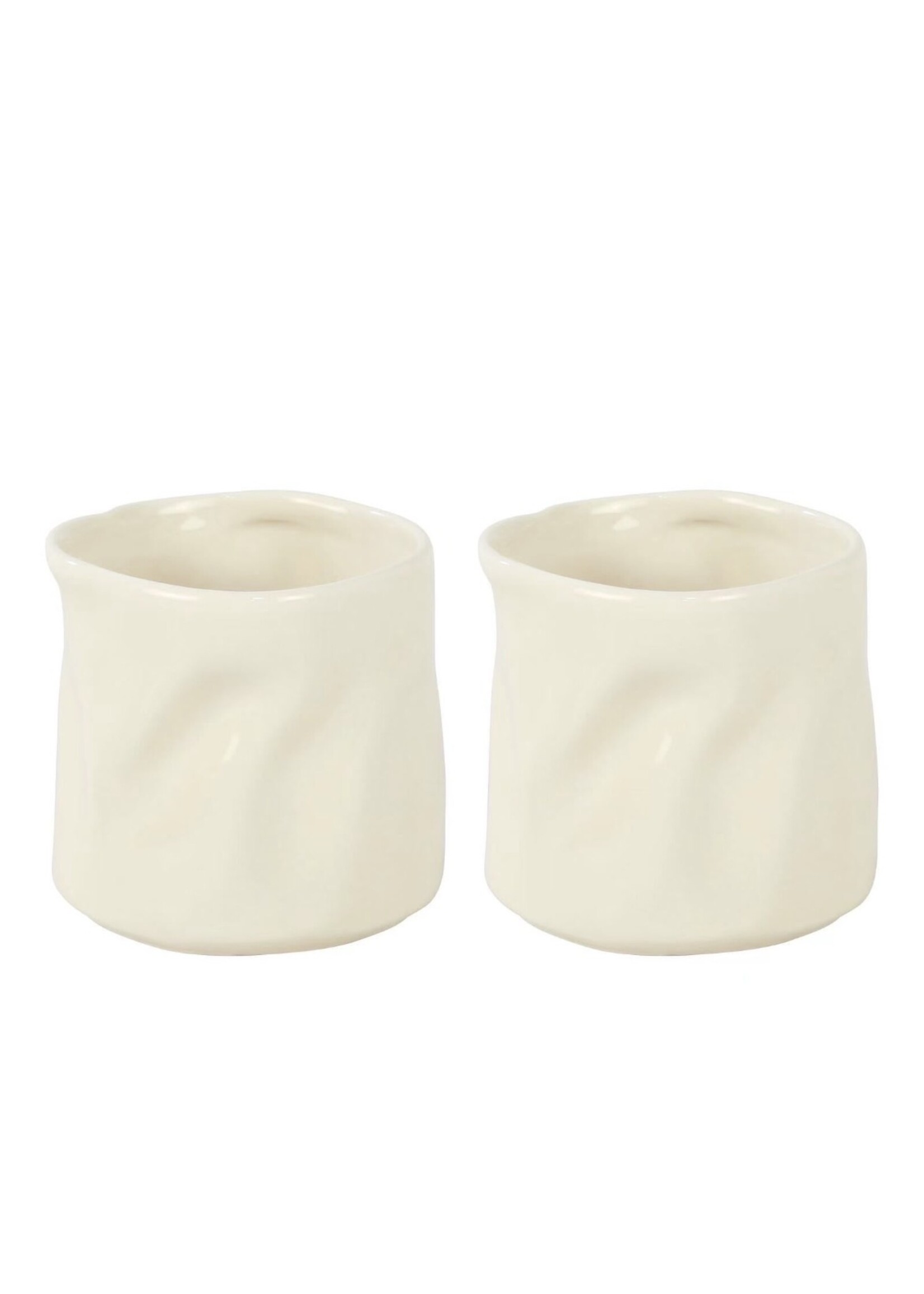 Bavary Tasses à café en céramique ondulées 2 pièces 350 ml