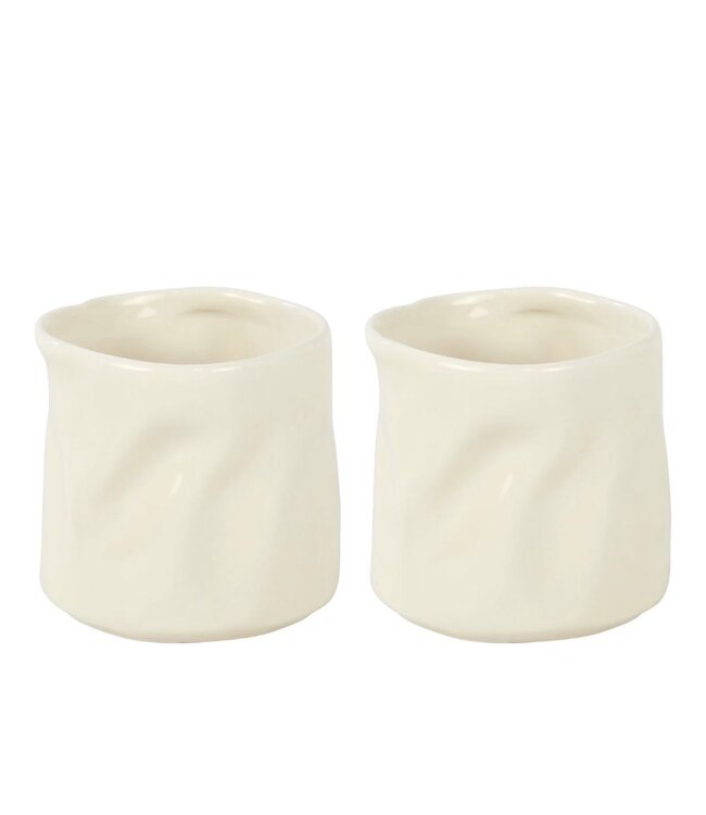 Bavary Tasses à café en céramique ondulées 2 pièces 350 ml
