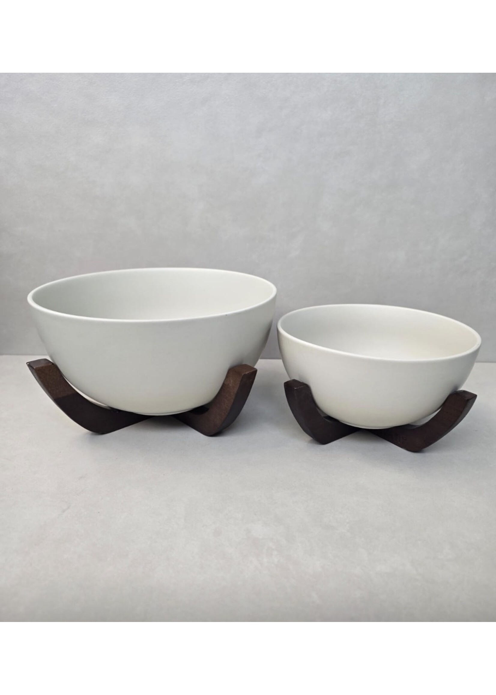 Bavary Serveerschaal mat met bamboo houder 23cm