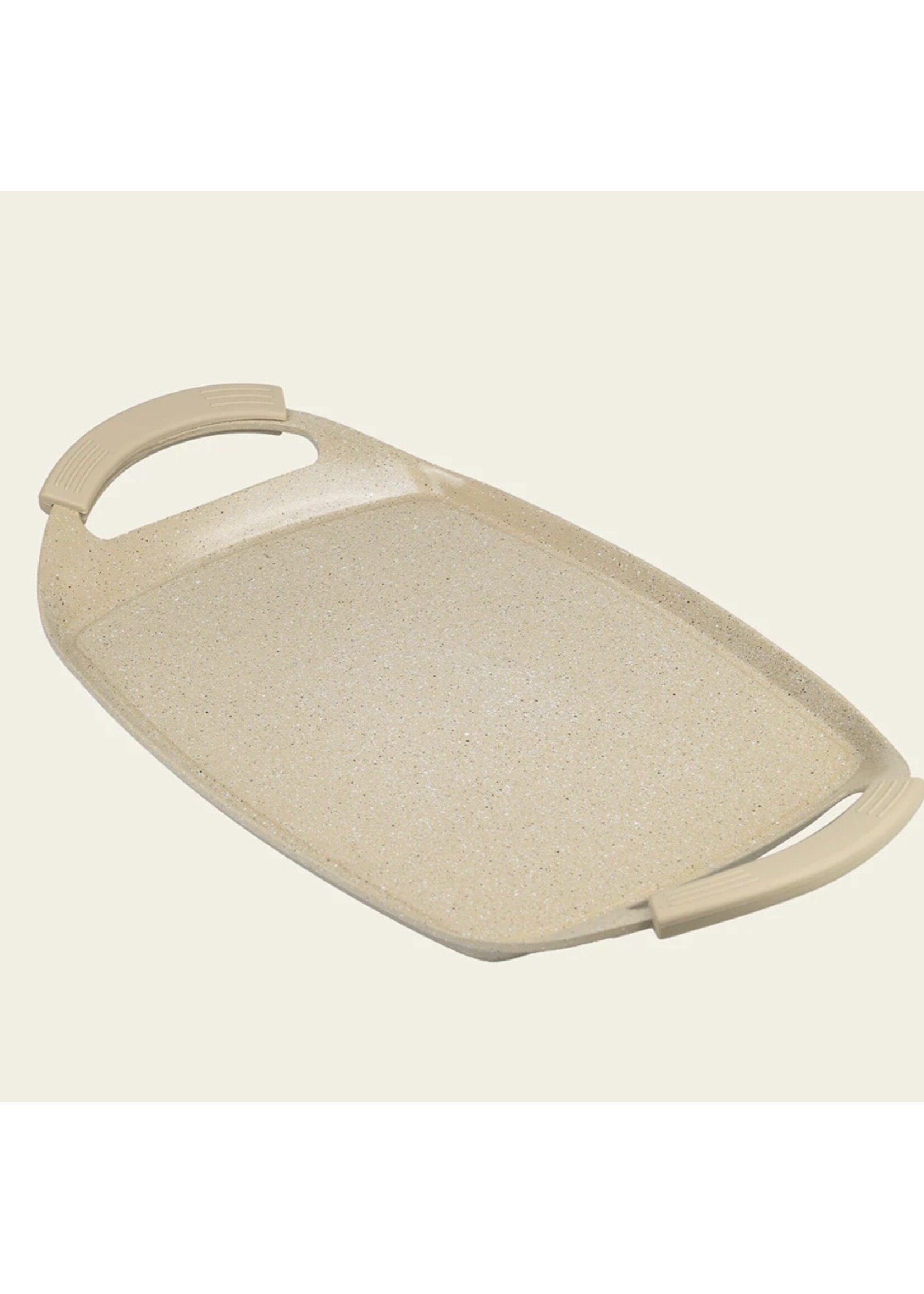 Kitchen&maison Grillplaat - Keramische coating - 47 cm - PFAS-vrij - Beige