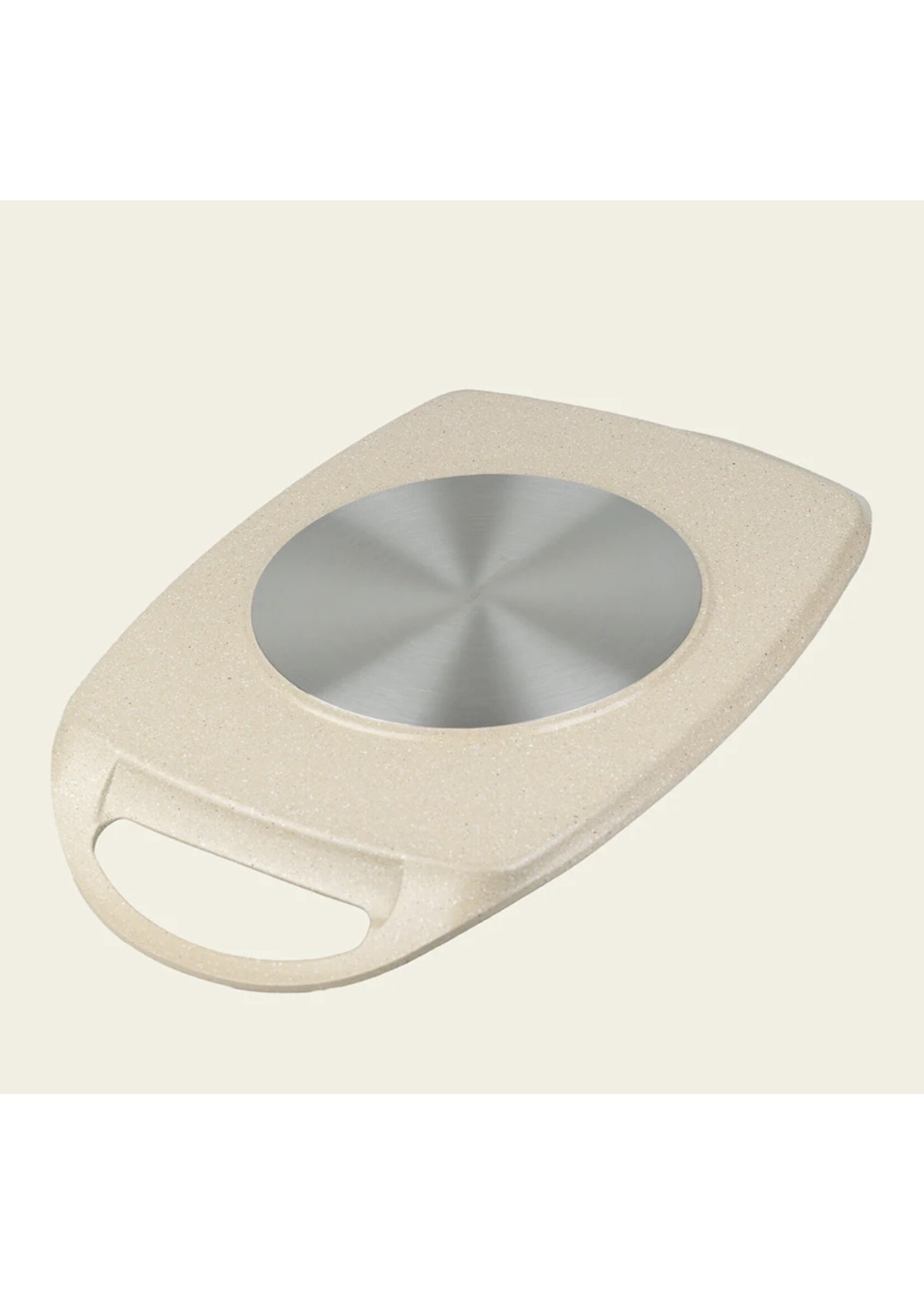 Kitchen&maison Grillplatte – Keramikbeschichtung – 47 cm – PFAS-frei – Beige