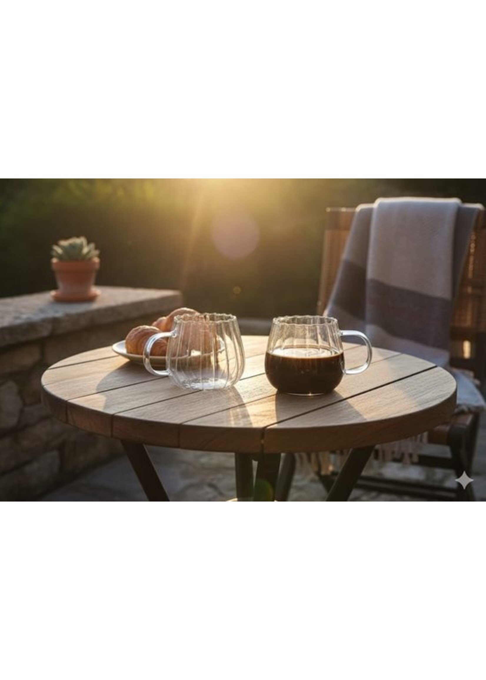 Bavaria Timeless Glasbecher – 350 ml – 2er-Set – Hitzebeständig – Kaffee & Tee – Luxuriöses geripptes Design