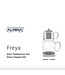 Service à thé en verre Almina Freya – 1000 ml + 2000 ml | Service à thé double de luxe avec filtre en acier inoxydable