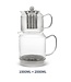 Almina Freya Glas-Teekannen-Set – 1000 ml + 2000 ml | Luxuriöses Doppel-Teeset mit Edelstahlfilter