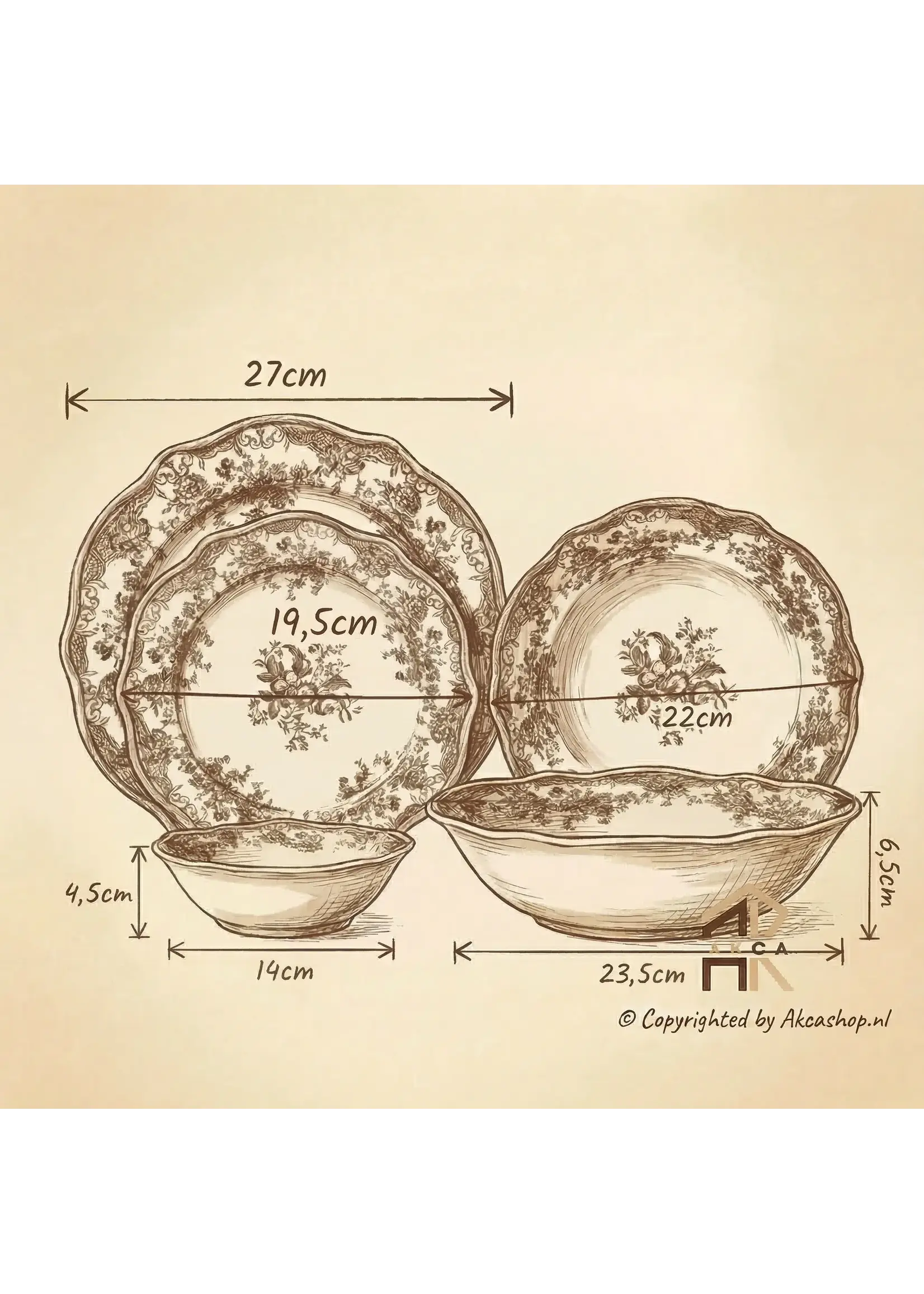 25- delige serviesset bavary vintage